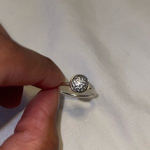 Pandora Ring silver CZ dazzling Droplets ring 925 sterling silver